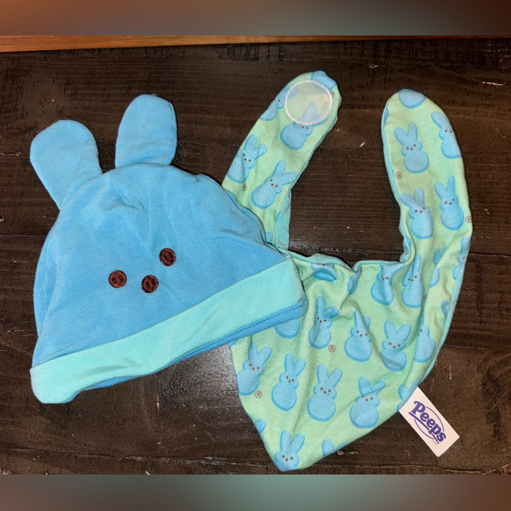 Baby Easter Bib and Hat Set